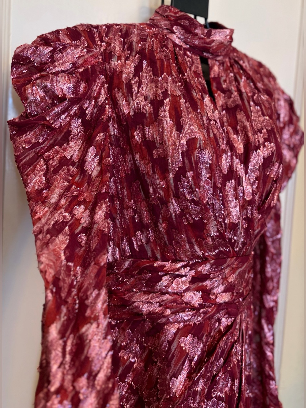 Jonathan Simkhai Vine metallic jacquard long sleeve midi dress - Picture 5 of 16